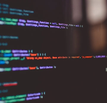 Computer screen with code